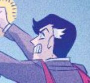 a close up of Stephen's furious face with gritted teeth (in profile) as he's choking Loki