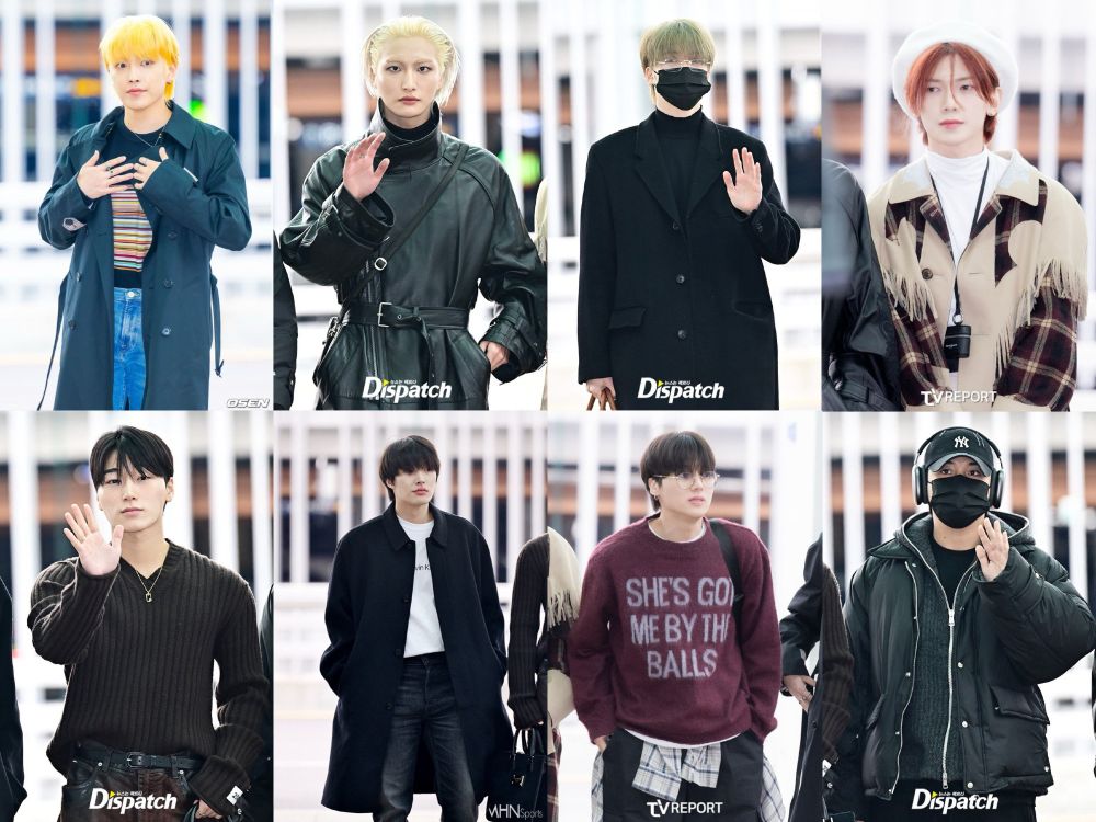 compilation of individual member pictures of kpop group ateez