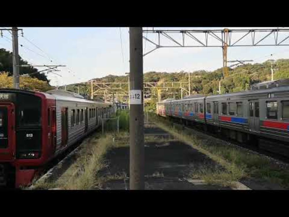 東郷駅で電車が発着しま～す🚋💨