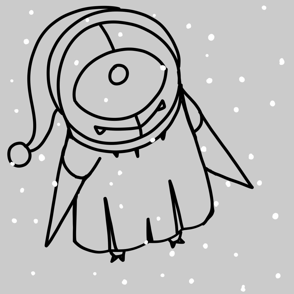 Ingot staring up into the sky. It's a layover from when he was a regular toy, often stargazing with his owner to observe the infinite cosmos.