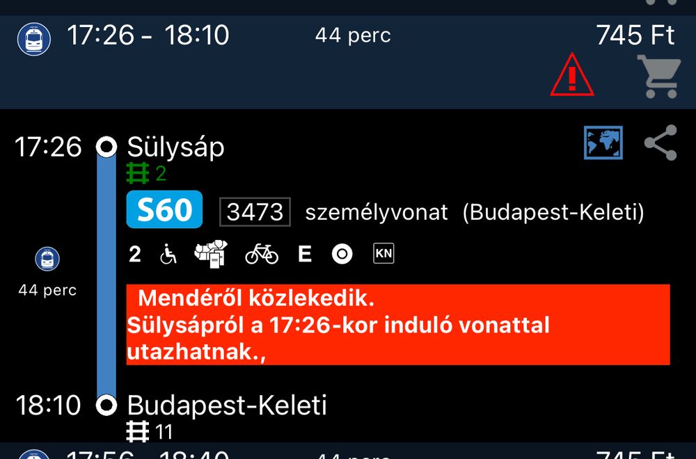 ne szálljon át másik gépjárműbe jellegű üzenet, amit nem tudok értelmezni
