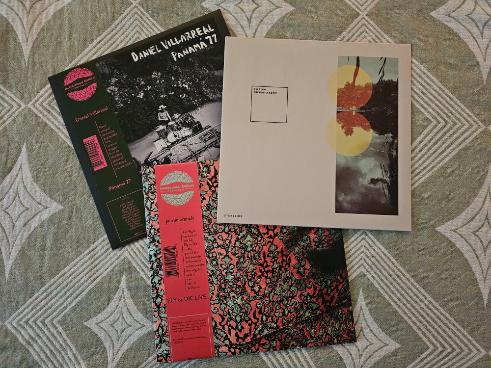 3 records on a bed 

Daniel Villareal "Panama 77"
Jaimie Branch "Fly or Die Live"
Billow Observatory "Starespace" 