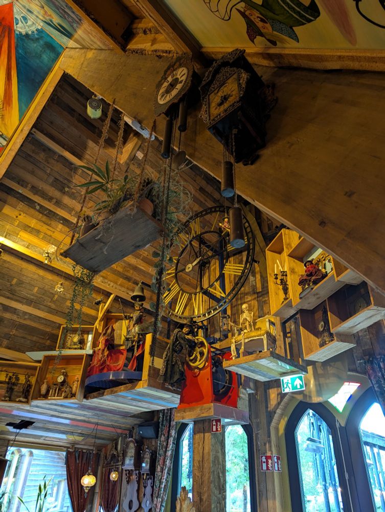 Decoration on the inside of the pancake restaurant.