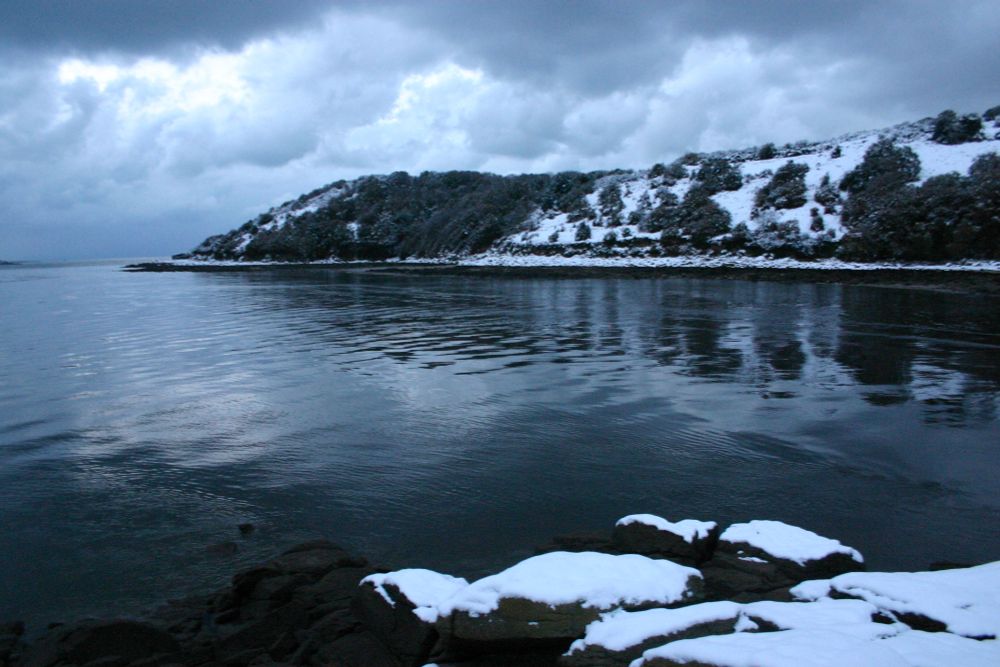 Photo du Moulin de Crec'h Olen sous la neige prise le 01/12/2010
