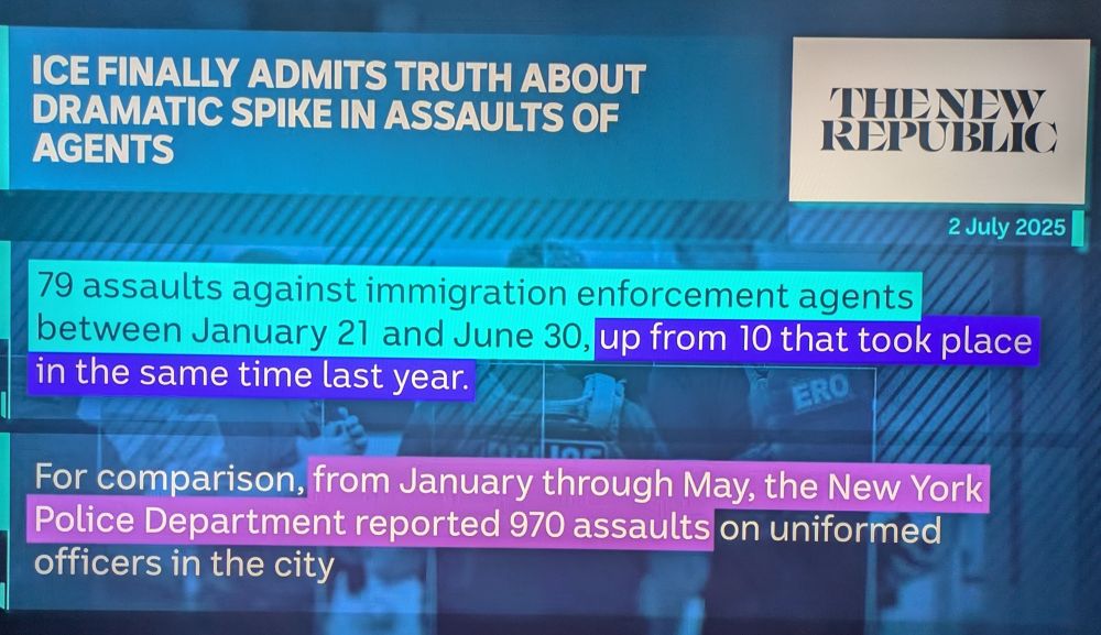 ICE finally admits truth about dramatic spike in assaults of agents

79 assaults against immigration enforcement agents between January 21 and June 30, up from 10 that took place in the same time last year 

For comparison, from January through May, the New York Police Department reported 970 assaults on uniformed officers in the city