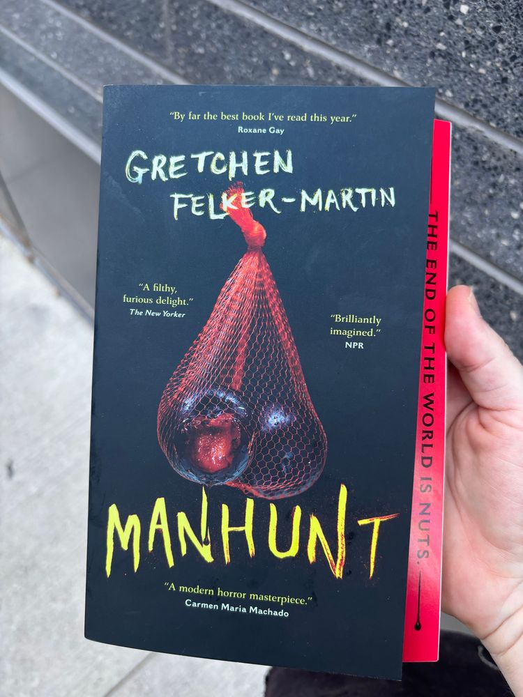 paperback copy of Manhunt by Gretchen Felker-Martin