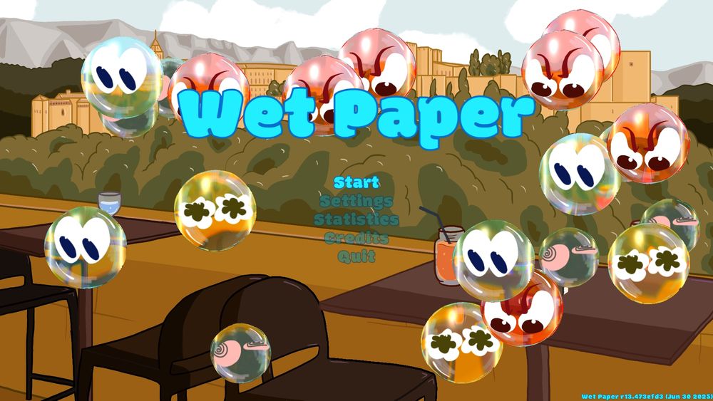 Wet Paper main menu