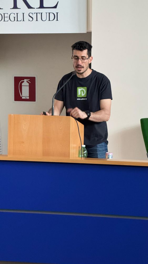 Me presenting with the nCine t-shirt.