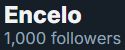 1,000 followers