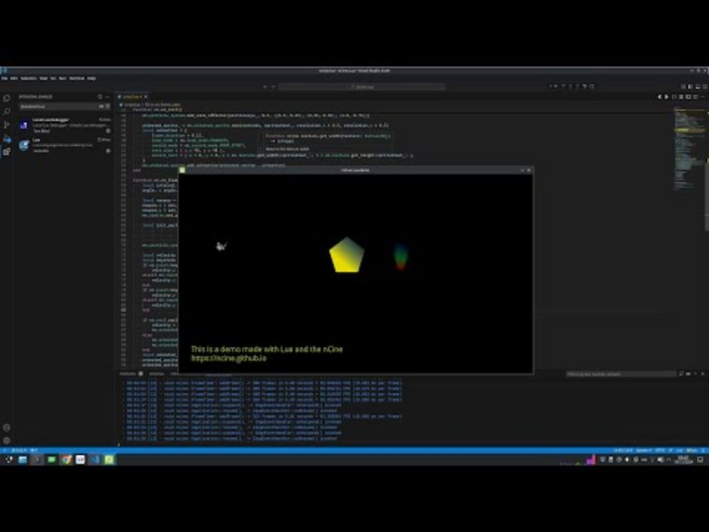 The new Lua development workflow with the nCine