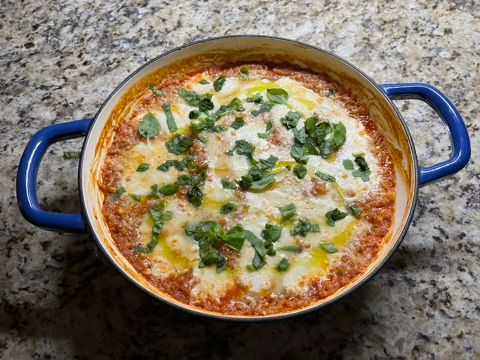 Pic of the finished dish in a dutch oven