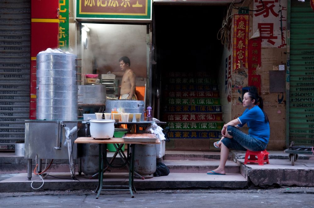 A traditional street food breakfast. 