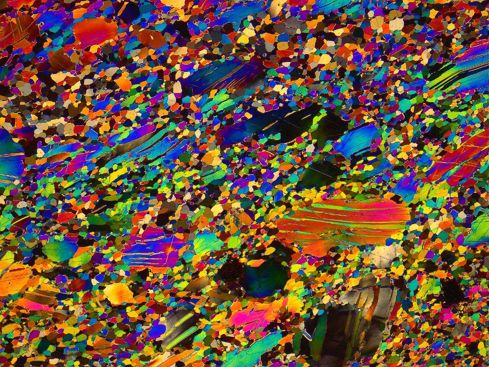ultra-thin section of marble