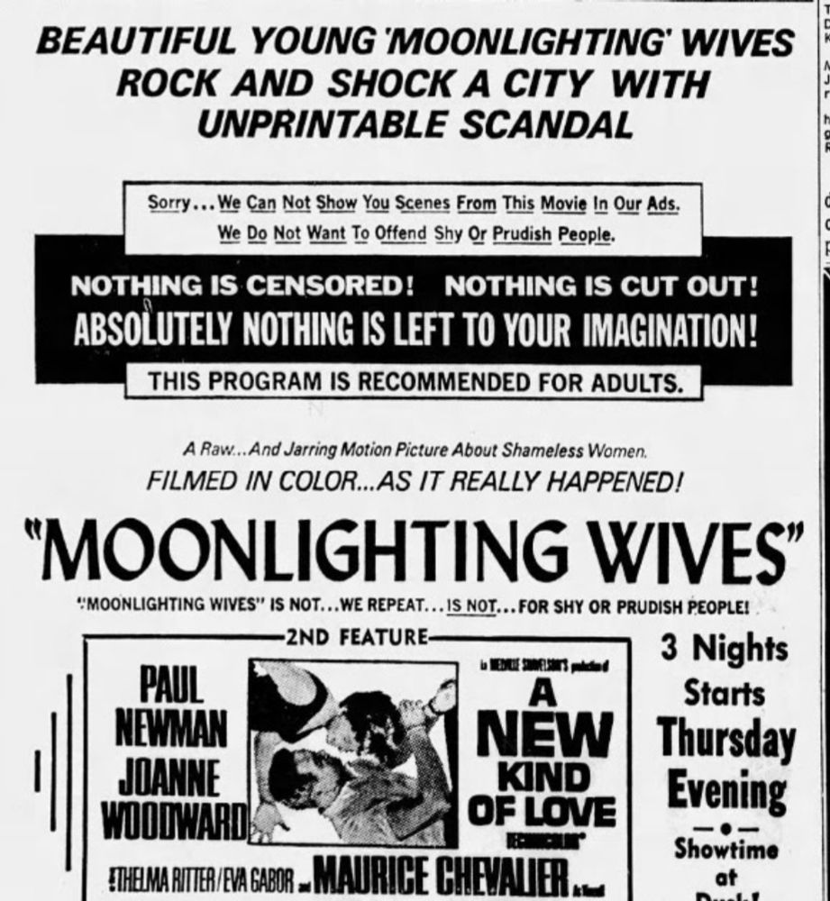 Nothing is Censored! Nothing is Cut Out! Absolutely Nothing is Left to Your Imigination! (Grand Island Independent, June 7 thru June 10, 1967)