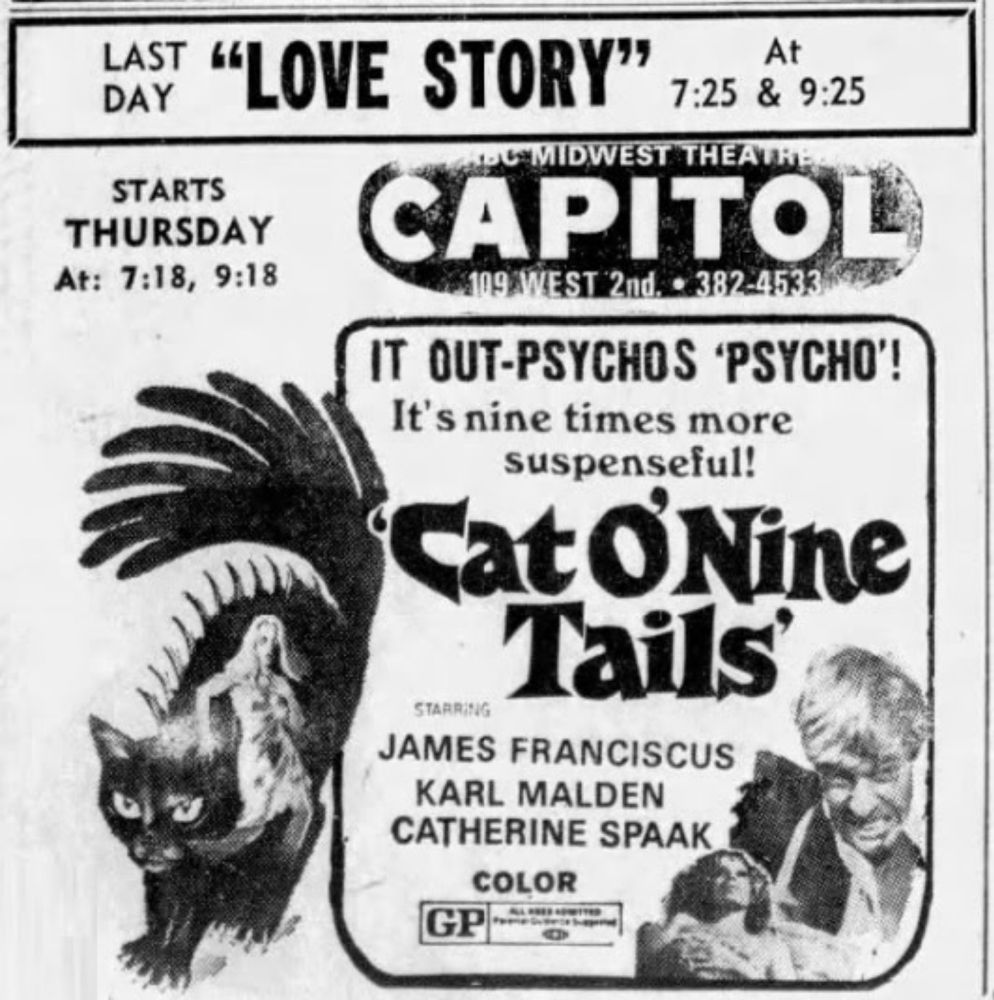 It Out Psychos Psycho! Nine Times more Suspensful! (The Grand Island Independent, July 7 thr July 10, 1971)