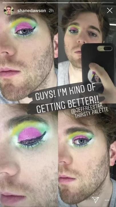 shane dawson guys! i’m kind of getting better!! makeup meme