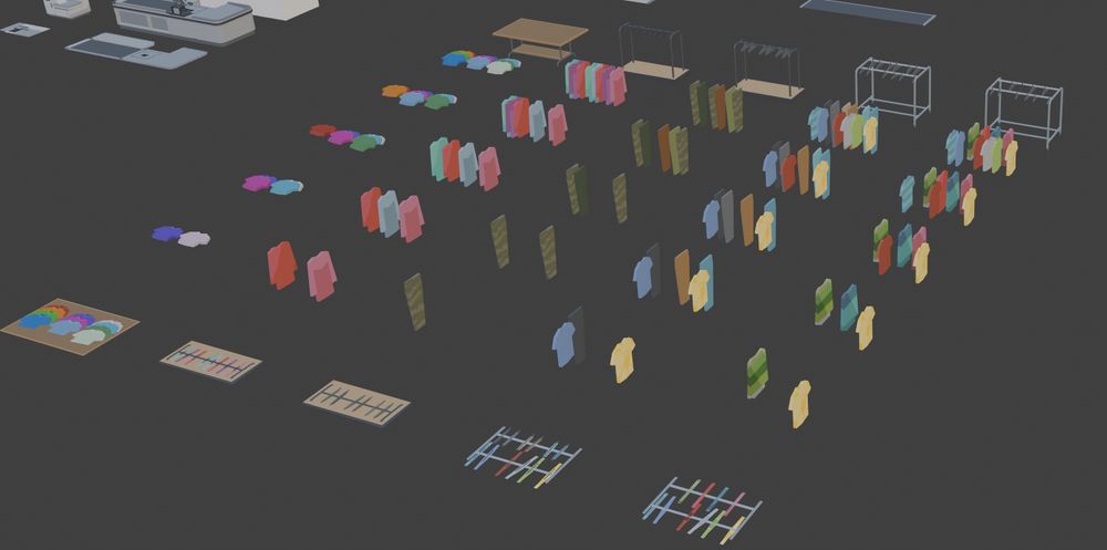 various model states for shelving in superstore rush