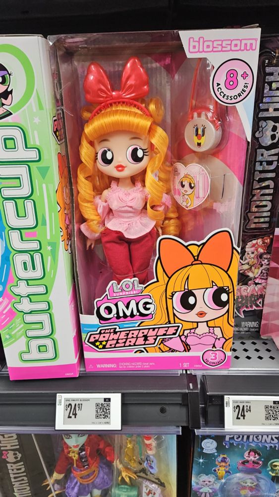 A LOL SURPRISE OMG POWERPUFF GIRLS collab doll of Blossom at $24.97