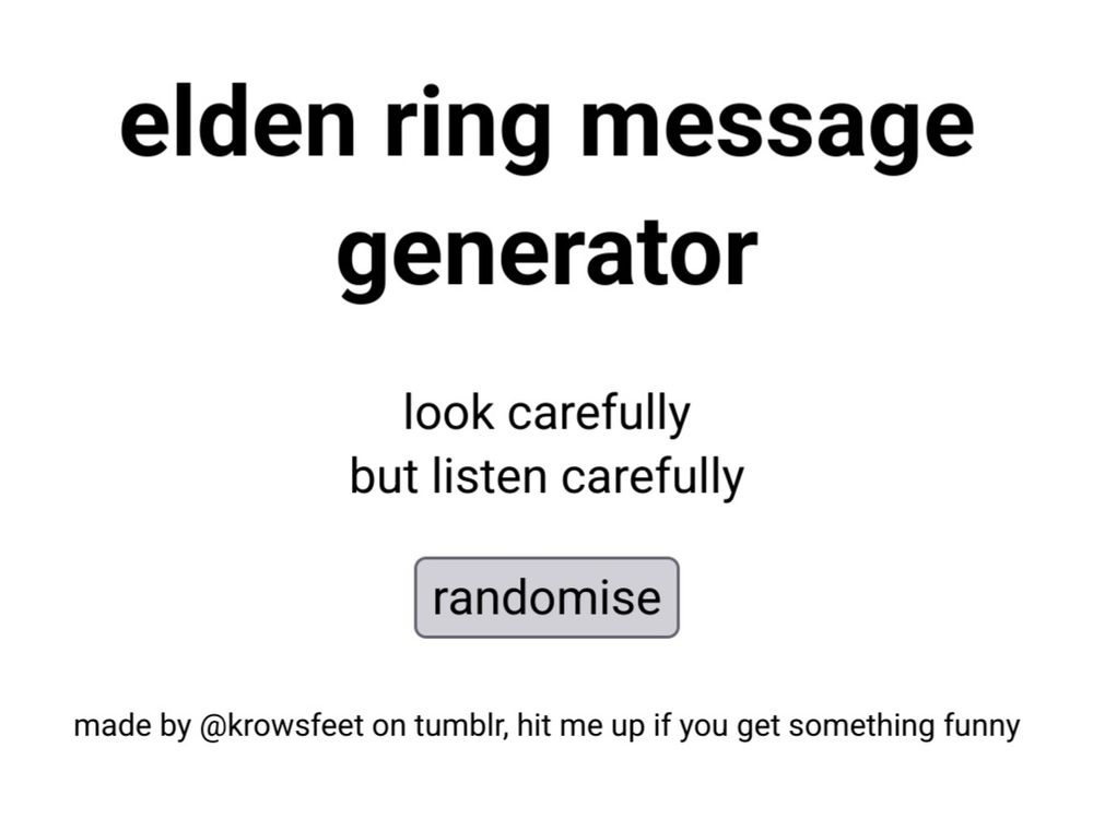 look carefully but listen carefully