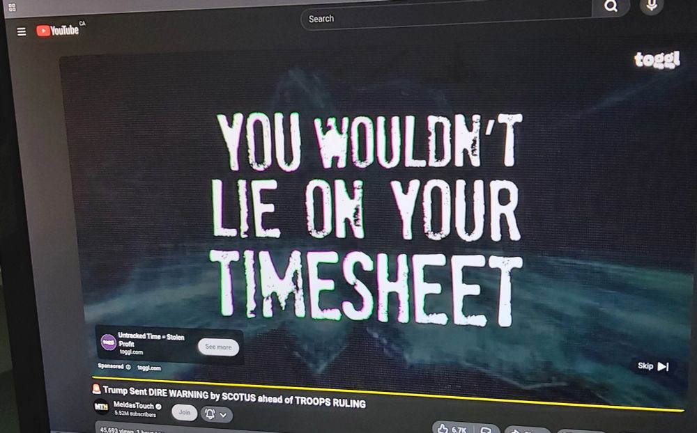 Screen cap saying You wouldn't lie on your timesheet