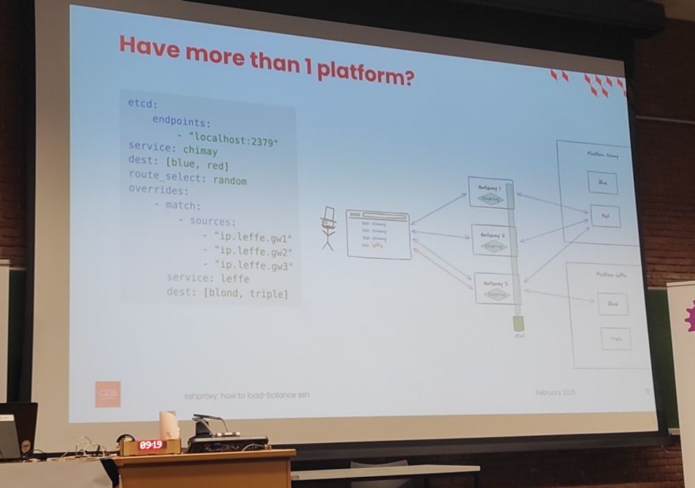 A slide from sshproxy detailing how to connect to different platforms; machine names are beer related 