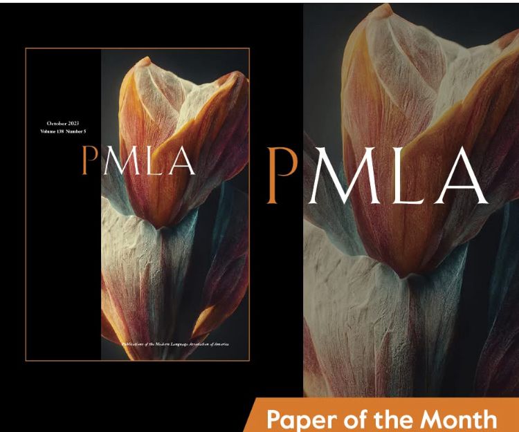 PMLA cover and the words Paper of the Month 