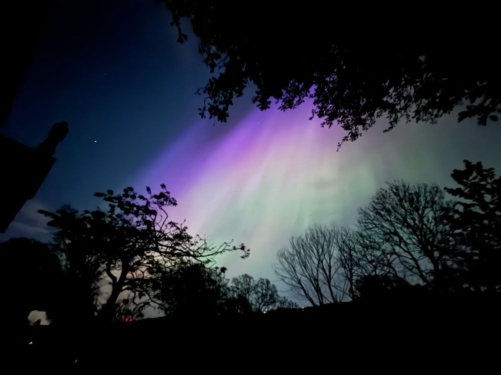 The northern lights as seen from central Scotland