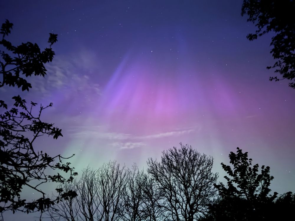 The northern lights as seen from central Scotland