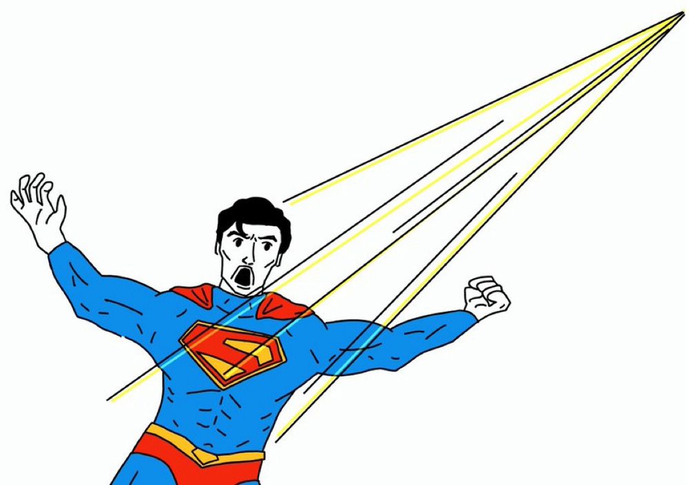 SUPERMAN BEING HEALED WITH THE SUN