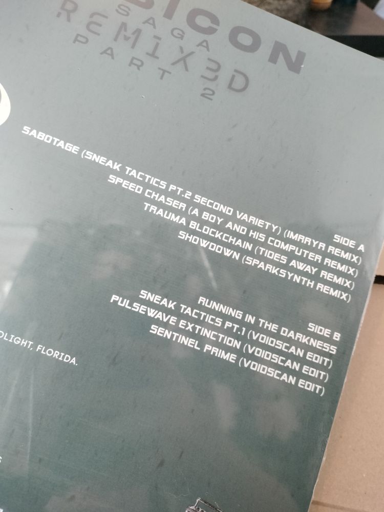 Photo of tracklisting of Rubicon Saga Remixed Part 2 Vinyl  