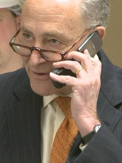 Chuck Schumer on phone