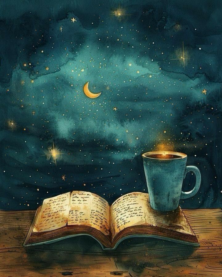 Book and night sky