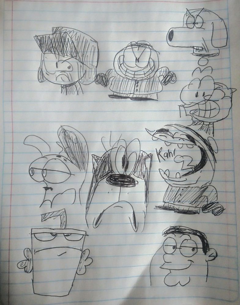 Various sketches featuring Cartman, Kyle, Butters from South Park; Peter Griffin and Brian from Family Guy; Ren and Stimpy and finally Master Shake from Aqua Teen Hunger Force 