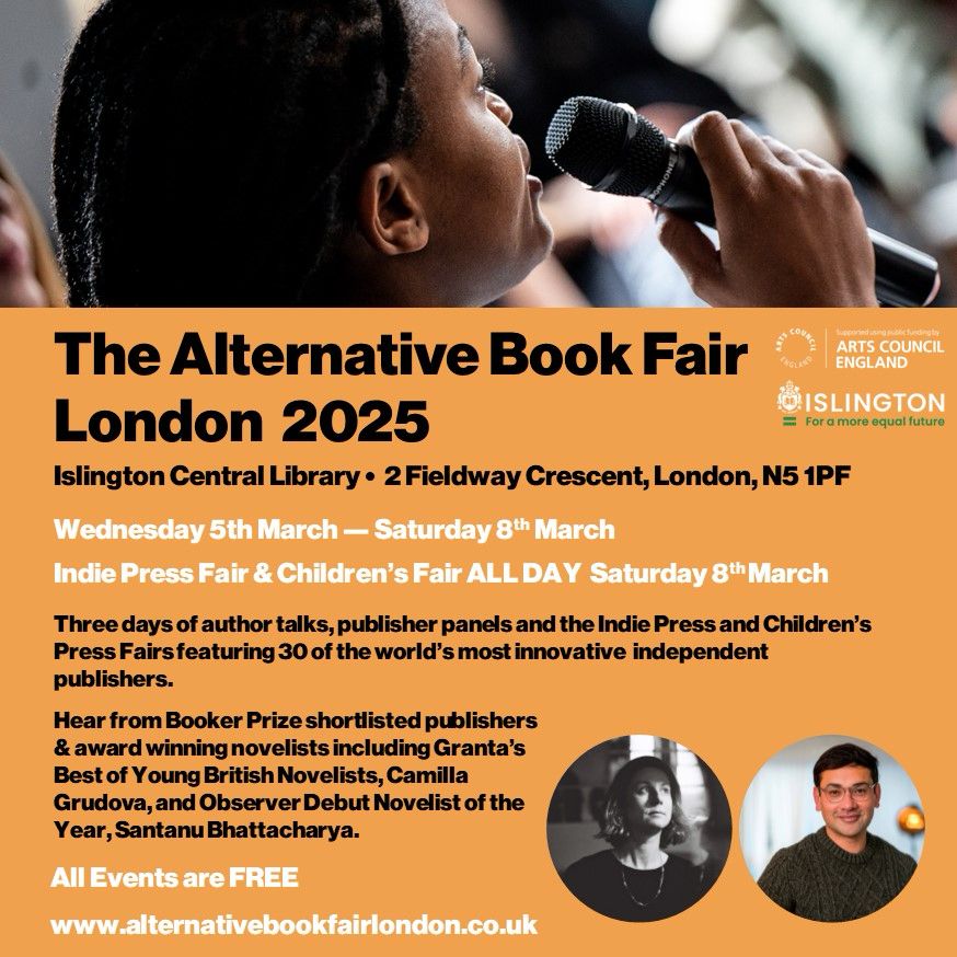 Poster for the alternative book fair, London 