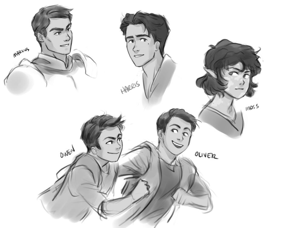 All the Dunn siblings: Markus, Harris, Moss
Owen, and Oliver