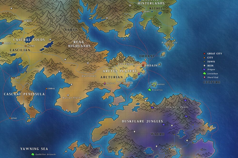 Ember World Map, Focused on the city of Ordain