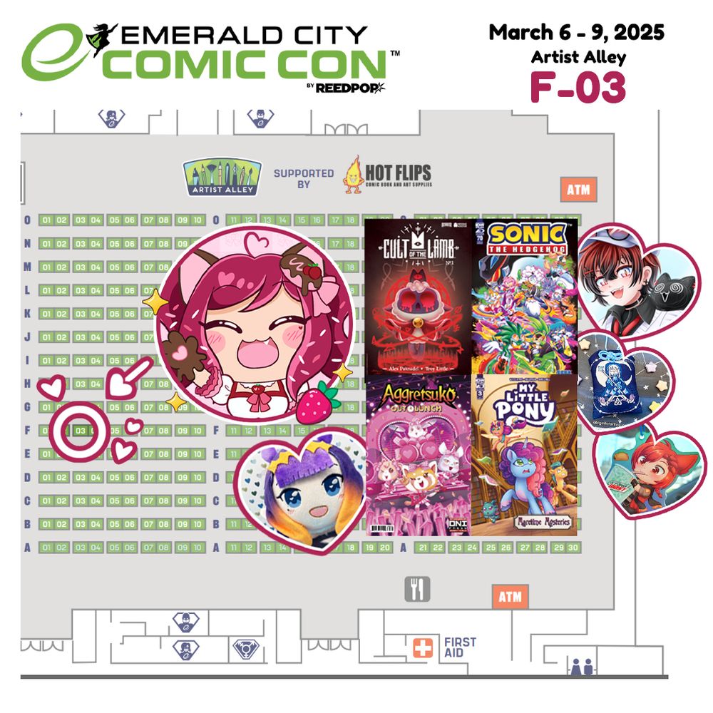 ECCC Artist Alley Map