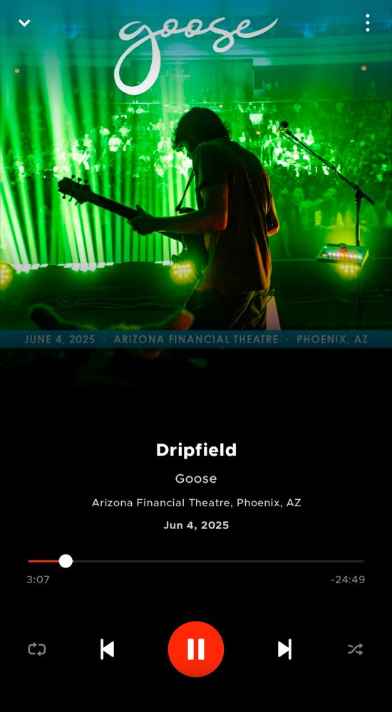 Screenshot of nugs.net showing the 6/4 Phoenix Dripfield 