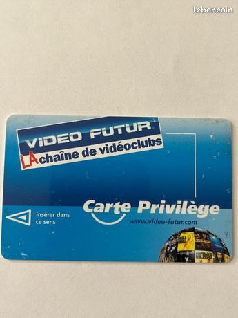 Photo d'une carte Privilège de l'ancienne société de vidéoclubs "Vidéo Futur"