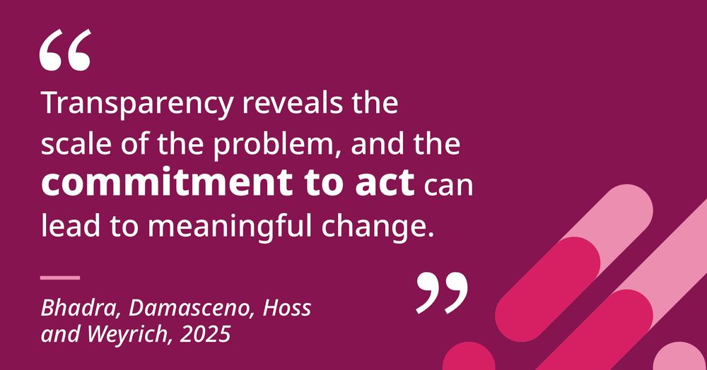 Transparency reveals the scale of the problem, and the commitment to act can lead to meaningful change.

