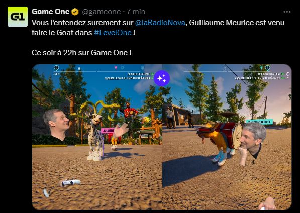 Guillaume Meurice dans Level one avec Marcus sur Game One