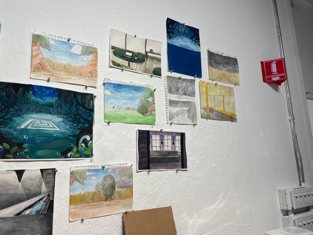 Watercolor display : works by animators 