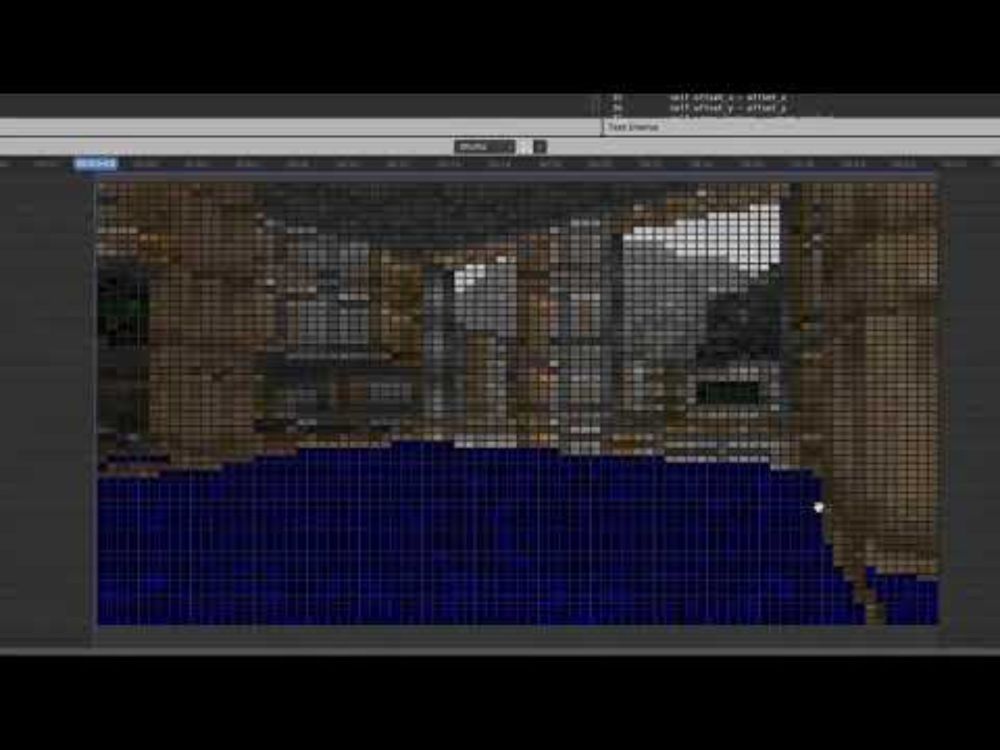 Doom running in Blender Video Sequence Editor timeline
