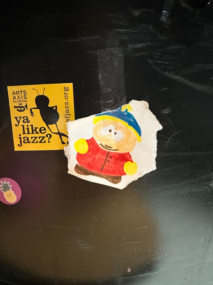 Cartman a student drew on my cart because WHY NOT???