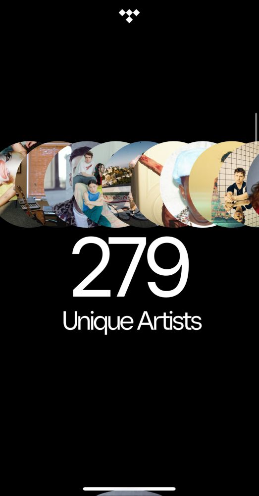 279 unique artists this year!