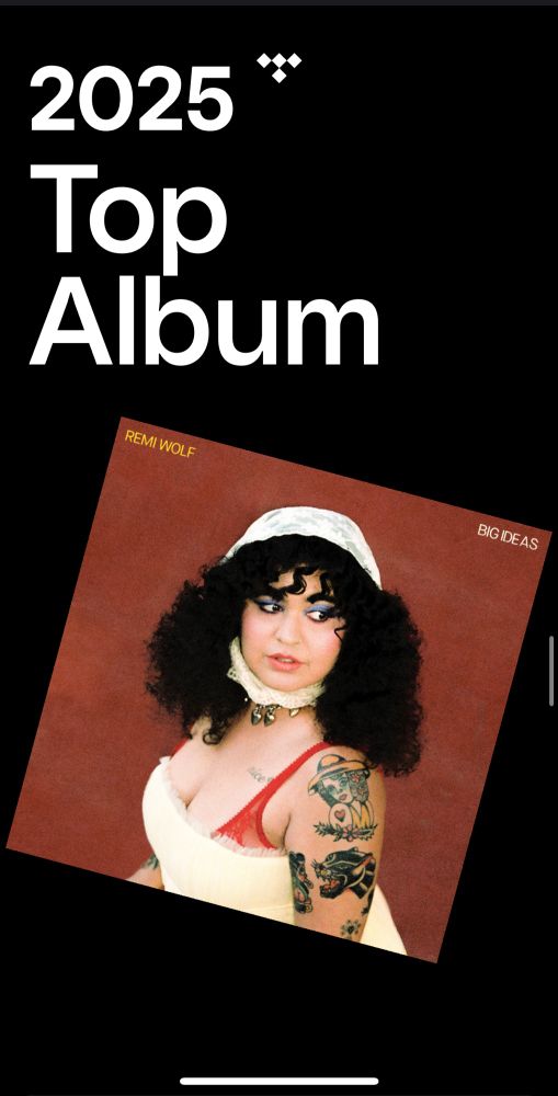 Top album of the year is Big Ideas by Remi Wolf