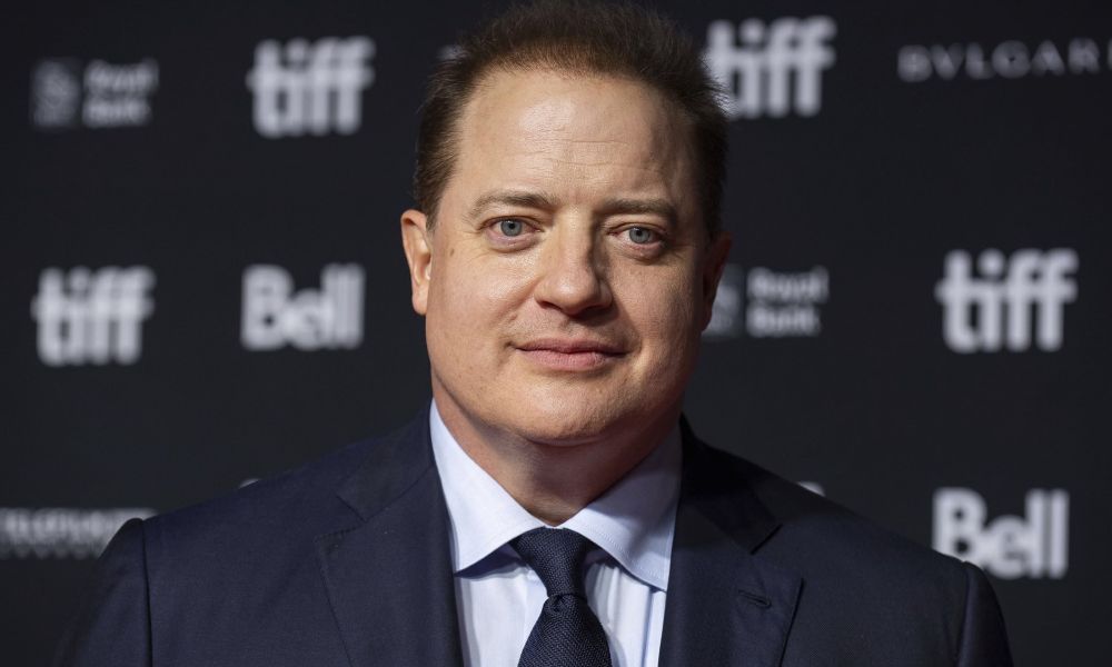 Recent headshot photo of actor Brendan Fraser on the red carpet at Toronto Int'l film festival
