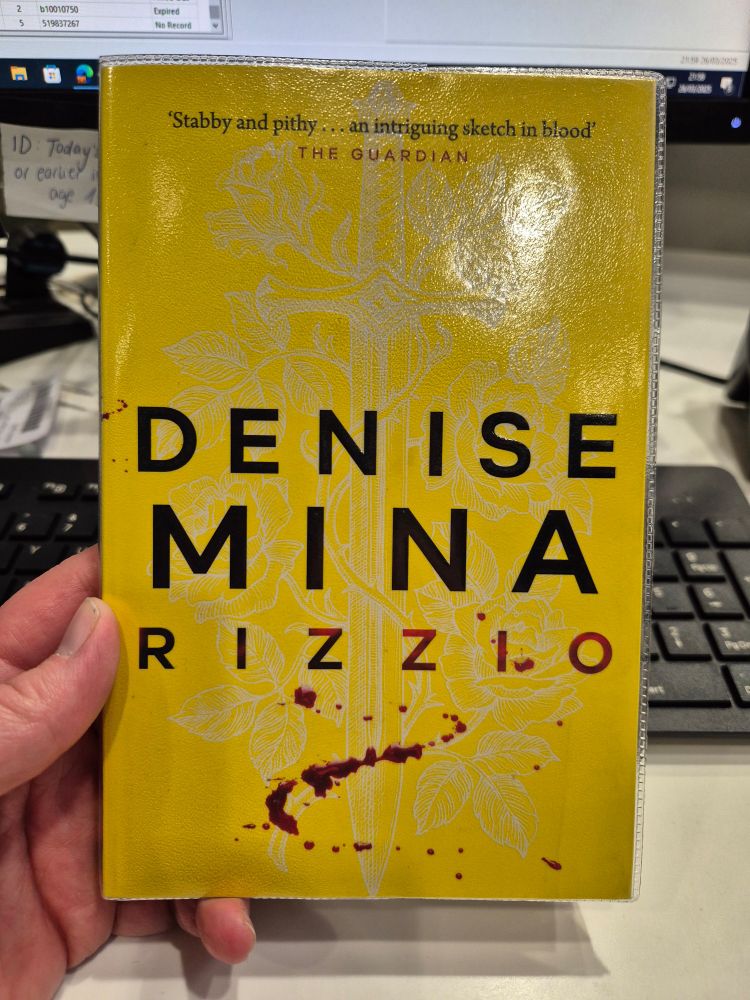 The front cover of 'Rizzio' by Denise Mina, part of Birlinn Books' Darklands series.

David Rizzio, the private secretary of Mary, Queen of Scots and one of her favourites, is violently murdered by Lord Darnley, Mary's jealous husband, and a gang of his supporters, for a number of reasons - Darnley suspects that Rizzio may be the biological father of Mary's unborn child, but it's also suggested here that Darnley and Rizzio may have themselves been lovers. The act sets in motion a chain of events that shaped the rest of Mary's reign as well as the future of Scotland. 