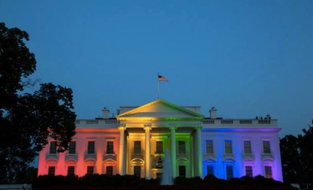 The White House lit up like a pride flag, a remembrance of good times past 