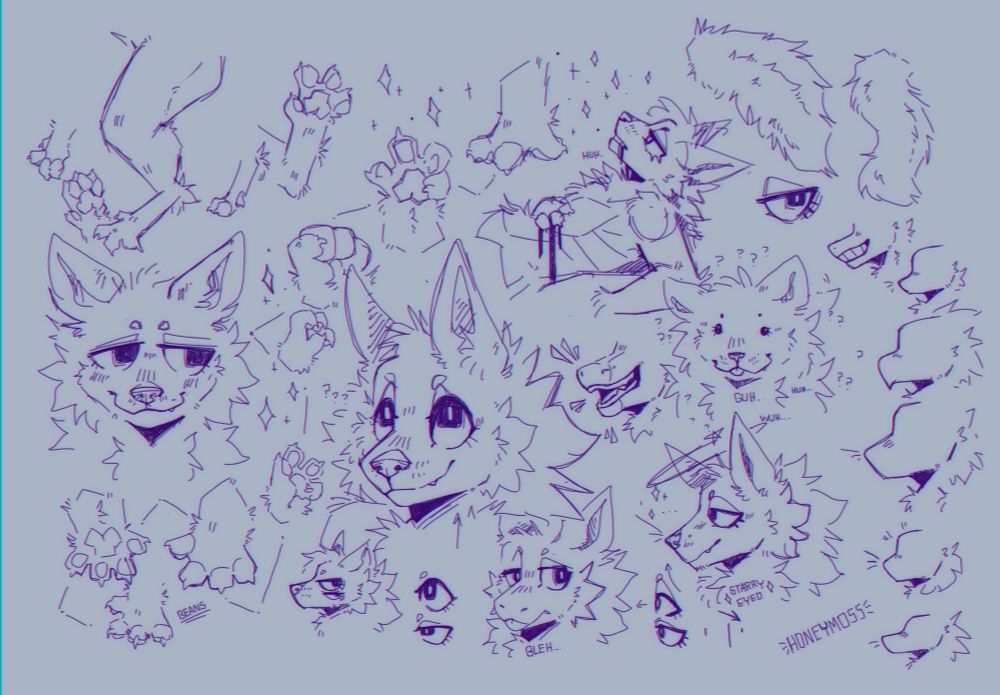 series of anthro sketches